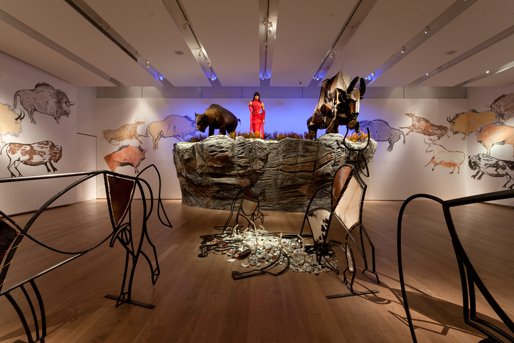 Kent Monkman, "The Rise and Fall of Civilization" (installation view), 2015. Courtesy the Gardiner Museum. Photo: Jimmy Limit.