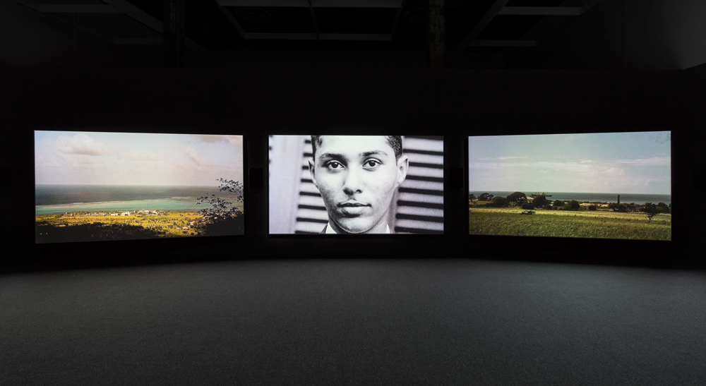 John Akomfrah, <em>The Unfinished Conversation</em>, 2012. Collection of the Tate; Jointly purchased by Tate and the British Council, 2013. Courtesy the artist; Smoking Dogs Films; and Carroll Fletcher, London. Photo: Toni Hafkenscheid.