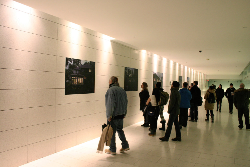 Visitors take in a public-art display at Art Souterrain in 2015.