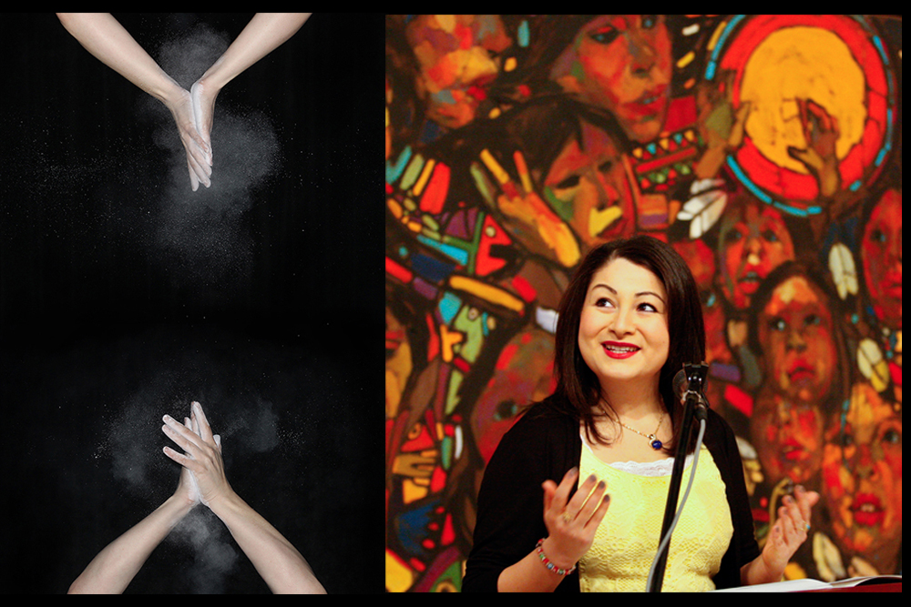 Images clockwise from left: Emily Promise Allison, 2015. Allison will give a performance on March 10 linked to Nuit Blanche Saskatoon; MP Maryam Monsef framed by work in “Arthur Shilling: The Final Works” curated by William Kingfisher on Thursday, March 3, 2016, at the Art Gallery of Peterborough in Peterborough, Ontario, as she announces $440,000 in funding for upgrades to the AGP. Photo: Clifford Skarstedt/Peterborough Examiner/Postmedia Network.