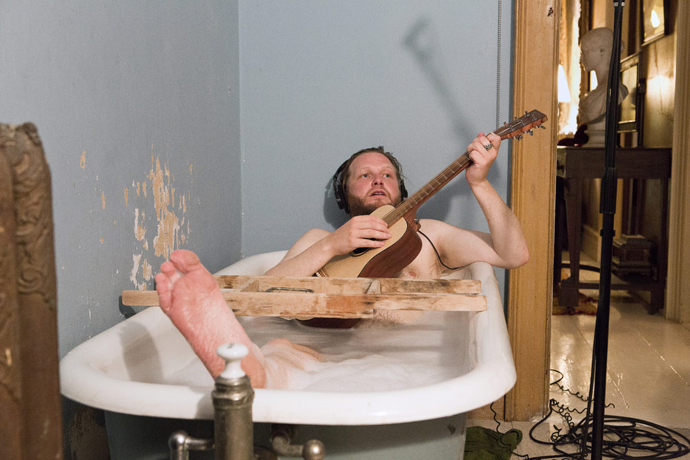 Ragnar Kjartansson and a few of his musician pals convened at a 19th-century mansion in upstate New York to perform the same plaintive song in separate rooms, and finally altogether. The result is the nine-channel video installation <em>The Visitors</em> (2012).