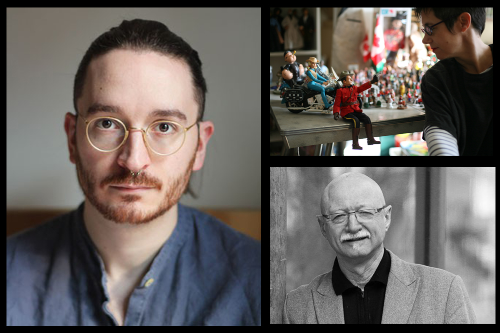 Images clockwise from left: Guillaume Adjutor Provost, 2016 Bronfman fellow for UQAM. Photo: Maude Veilleux; Diana Thorneycroft in her studio; Ami Barak.