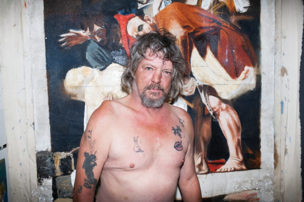 Jeff Bierk, <em>Jimmy, In My Kitchen, After Nick Bierk &amp; Caravaggio</em>, 2014.