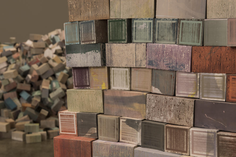 Some 35,000 handmade boxes make up Mitch Mitchell's installation <em>Berth</em> (2013–2016), one of several works by the artist that evokes intense and repetitive labour, as well as printmaking's &ldquo;psychosis of the multiple.&rdquo; Dimensions variable. Photo: Steve Farmer. Courtesy of the artist and the Art Gallery of Nova Scotia.