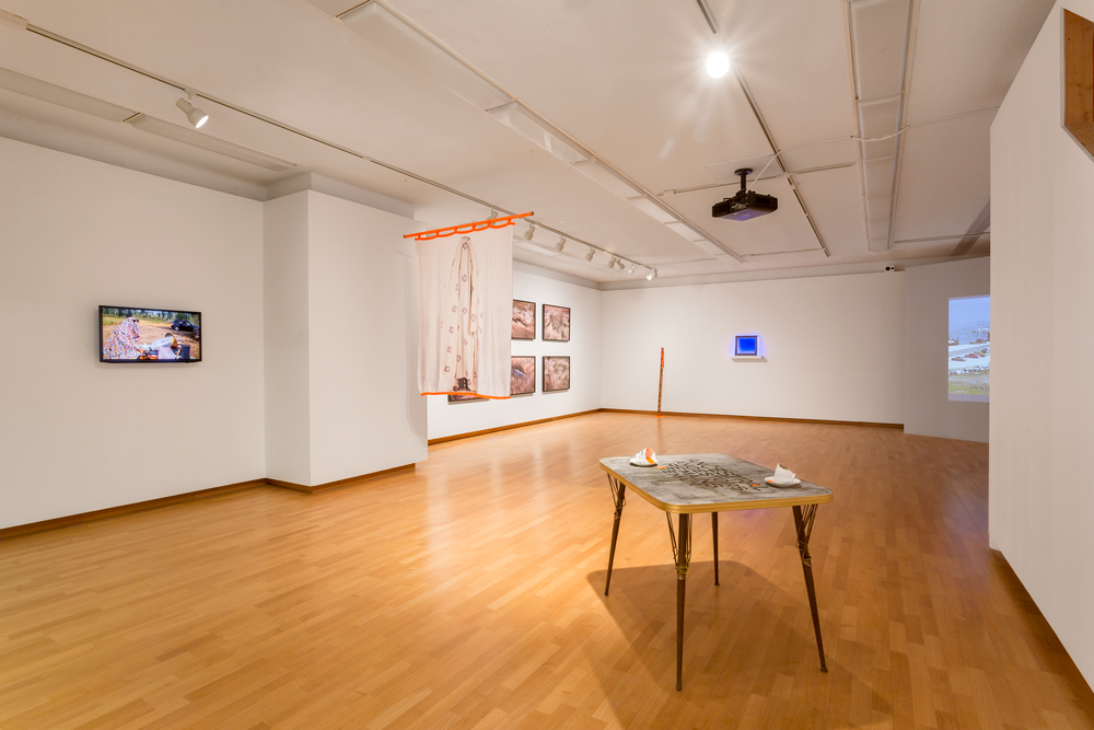 “Unsettled Sites” (installation view at SFU Gallery), 2016. Photo: Blaine Campbell. 
