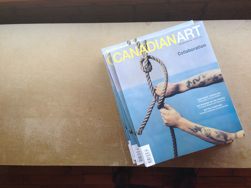 <em>Canadian Art</em>'s Summer 2016 issue focuses on collaboration and community.