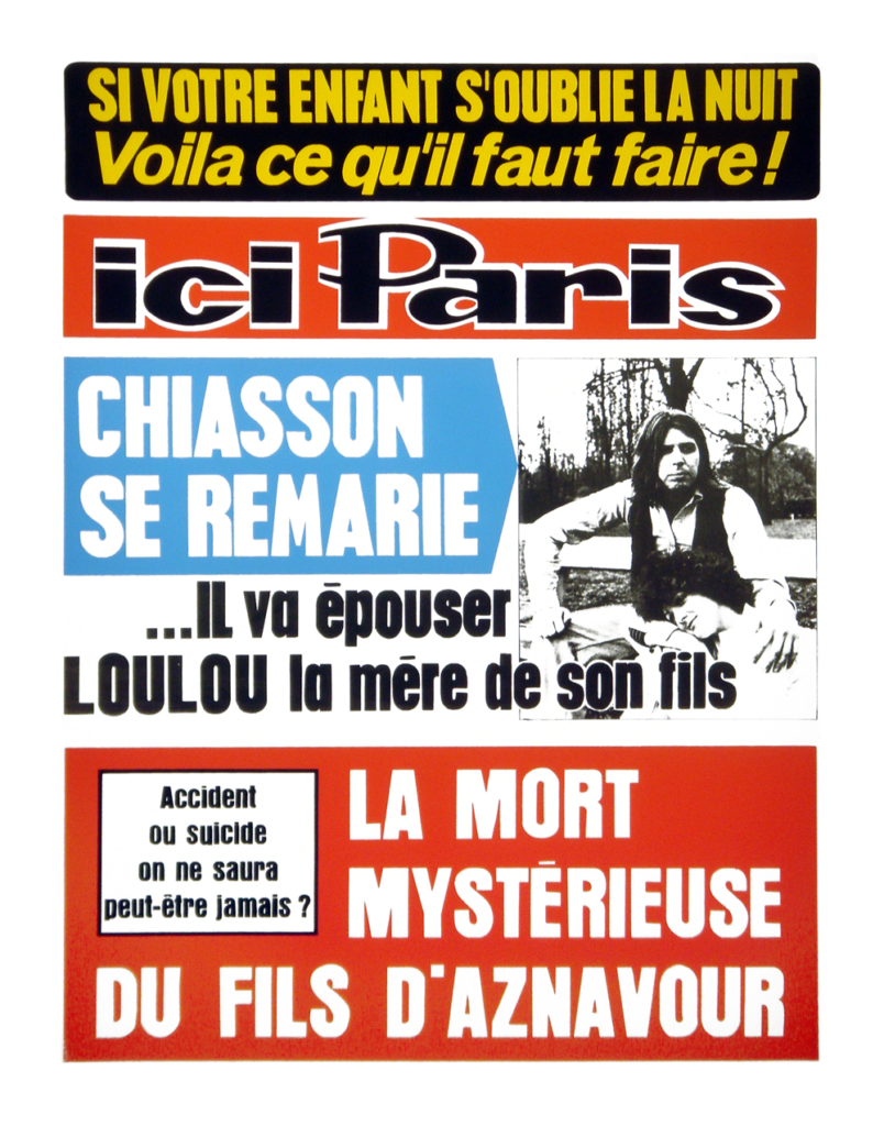 Herménégilde Chiasson, <em>Ici-Paris</em>, 1977. Screenprint on paper. Photo: Herménégilde Chiasson.