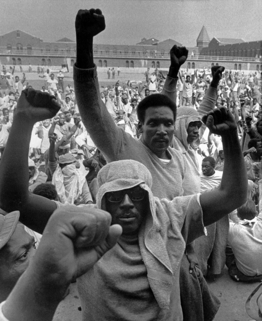 Bob Schutz, <em>Clenched fists at Attica State Prison</em>, Attica, NY, USA, September 10, 1971. Courtesy of the Associated Press.