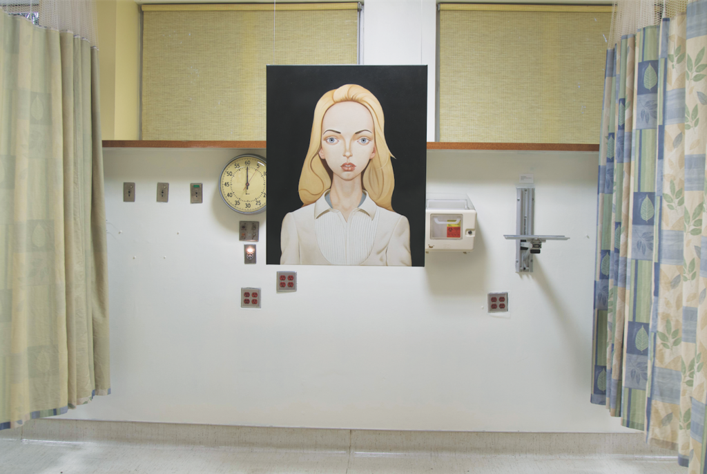 Installation view of 
Peter Stichbury’s <em>Nash Fortenberry, Pan Am, 1952</em>  (2015) in “Human Condition” at the former Los Angeles Metropolitan Medical 
Center, 2016.
Courtesy John Wolf.  Photo: Gintare Bandinskaite.