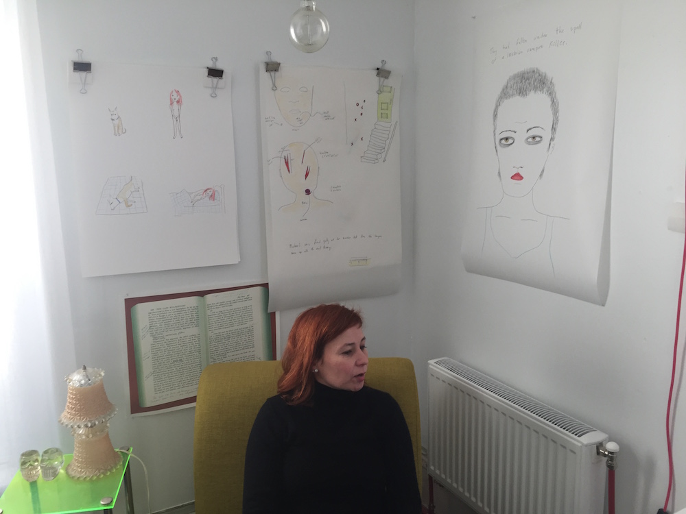Jennifer Bélanger in her home studio in Moncton. Photo: sophia bartholomew.