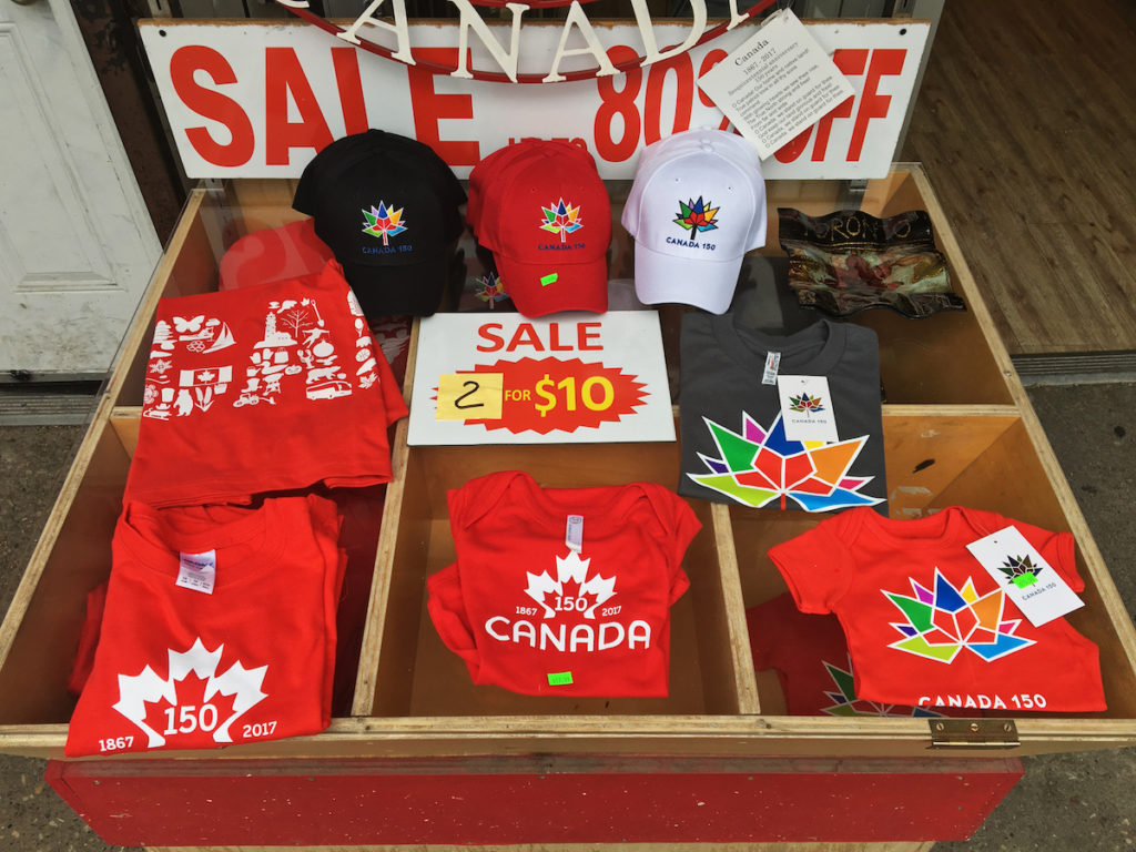Canada 150 souvenirs on sale in Toronto. Photo: David Balzer. 