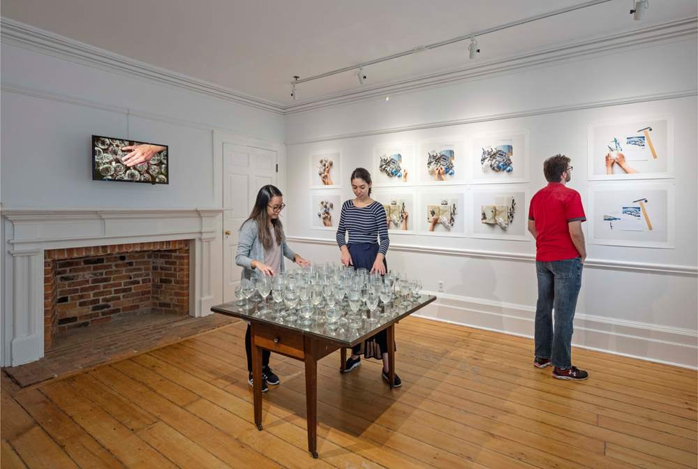 A view of Erika DeFreitas’ exhibition ”like a conjuring (bringing water back to Bradley)” at the Bradley Museum in Mississauga during summer 2017.