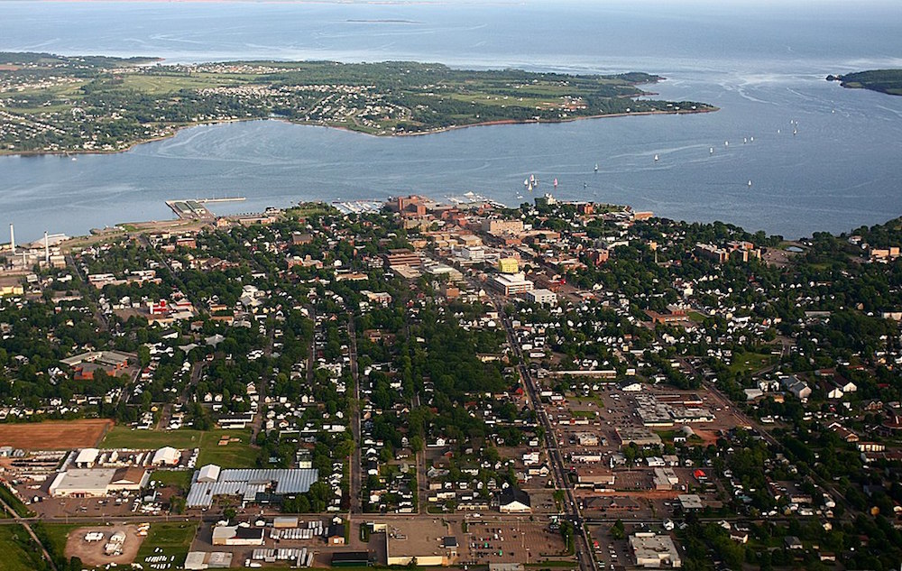 An aerial view of Charlottetown, PEI. Photo: Martin Cathrae via Wikimedia Commons.