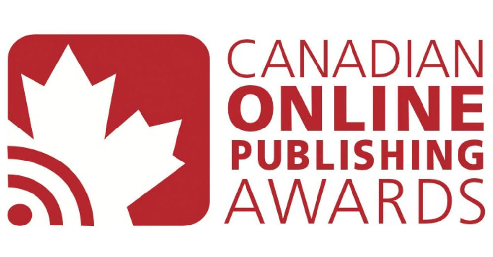 Logo of the Canadian Online Publishing Awards.