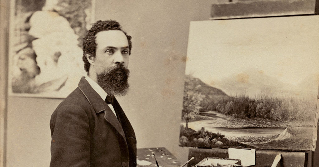 Detail of Grafton Tyler Brown in his Victoria studio, 1883. Image courtesy Royal BC Archives (Image A-08775).