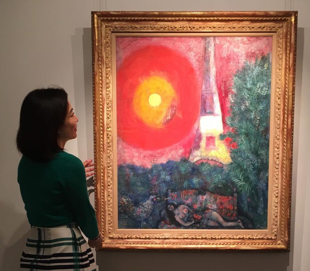By the time most Canadians realized Chagall's <em>La Tour Eiffel</em>, deaccessioned from the National Gallery of Canada collection, was up for sale, it was already on preview at the Christie's showroom in Hong Kong. Photo: Instagram/@rebecca_wei_wei.
