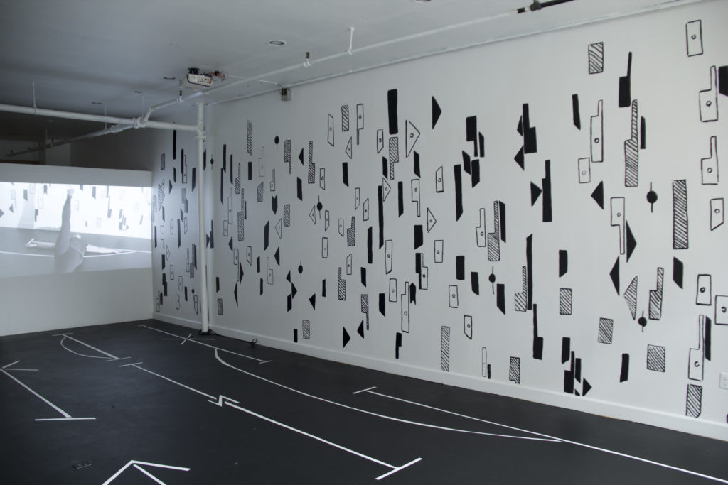 Installation view of Lou Sheppard's 