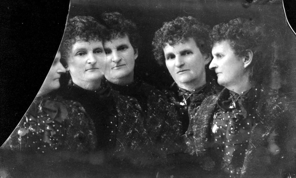 Hannah Maynard, <em>A multiple exposure self portrait by Hannah Maynard</em>, 1890. Scan of original glass plate negative. Courtesy of Royal BC Museum and Archives.