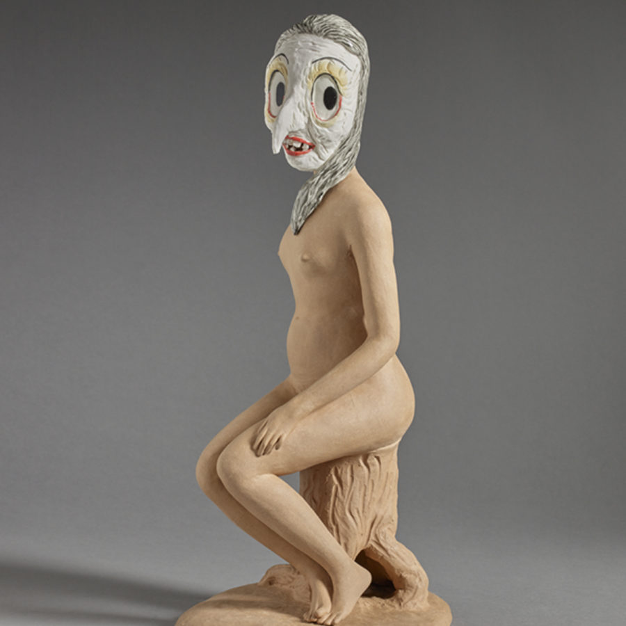 Shary Boyle (Canadian, b. 1972), <em>Looney Tunes</em>, 2016. Porcelain and terra cotta, 28cm x 20cm x 20cm. Kitchener-Waterloo Art Gallery Collection. Purchased with the support of the York Wilson Endowment Award, administered by the Canada Council for the Arts, 2017. / Oeuvre achetée avec l'aide du prix de la dotation York-Wilson, administré par le Conseil des arts du Canada, 2017. © Shary Boyle.