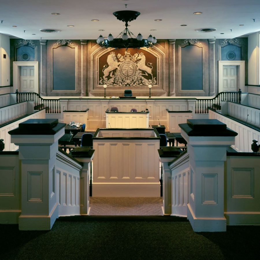 Brenda Francis Pelkey, <em>Court, Cobourg</em>, 2005, printed large format 2016, inkjet on bonded aluminum, 40" x 65".