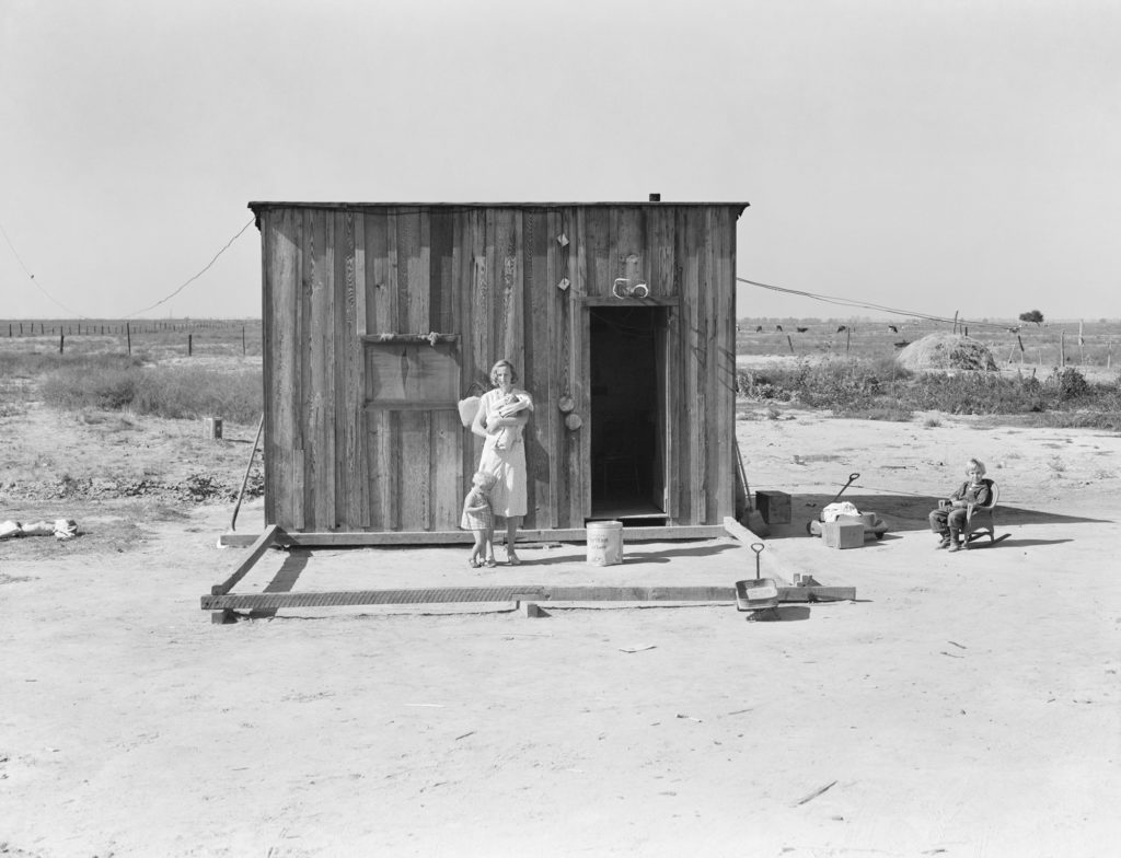 Dorothea Lange, <em>Home of rural rehabilitation client, Tulare County, California</em>, 1936. California Farm Security Administration–Office of War Information Photograph Collection, Library of Congress, Prints and Photographs Division.