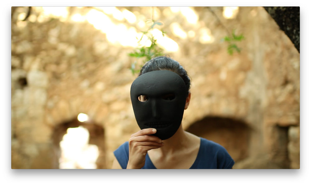 Ruanne Abou-Rahme and Basel Abbas, <em>And yet my mask is powerful, Part 1 </em>(still), 2016–18. Five-channel video projection, two-channel sound, subwoofer, tools, bricks and boards . 8 min 44 sec; dimensions variable. Courtesy the artists. 