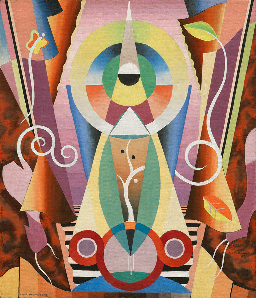 Jock Macdonald, <em>Fall (Modality 16)</em>, 1937. Oil on canvas. Collection of the Vancouver Art Gallery, Acquisition Fund. Photo: Vancouver Art Gallery.