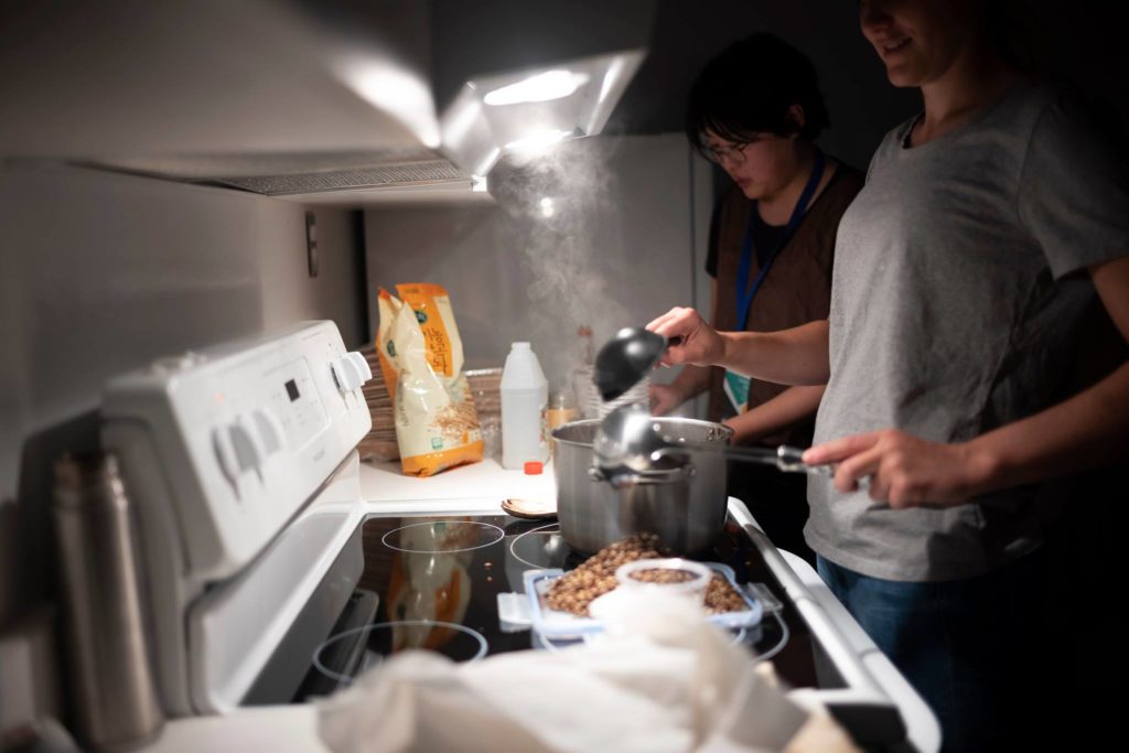 The Social Practice Kitchen is a weekly student-led by-donation community kitchen at Emily Carr University of Art and Design. SPK invites students, staff, and faculty to create meals. Photo: Facebook/Arts in Society Research Network.
