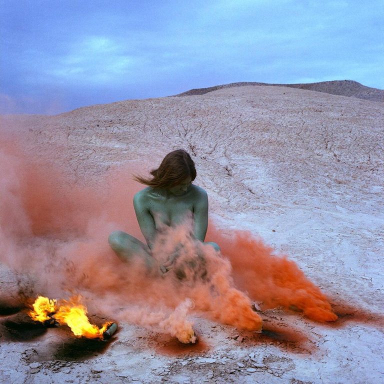Not all the masterworks at the fair were Canadian. Jessica Silverman Gallery found buyers for Judy Chicago photographs from the late 1960s and early 1970s. This is Chicago's <em>Immolation; Women and Smoke</em> (1972, printed 2018). Photo: Instagram / @jessicasilvermangallery 