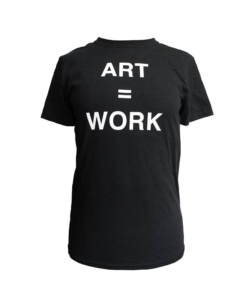 CARFAC Newfoundland and Labrador produces t-shirts with the late Mary MacDonald’s message “Art = Work.” The organization also advocates for Artist's Resale Right. Photo: Facebook / VANL-CARFAC.