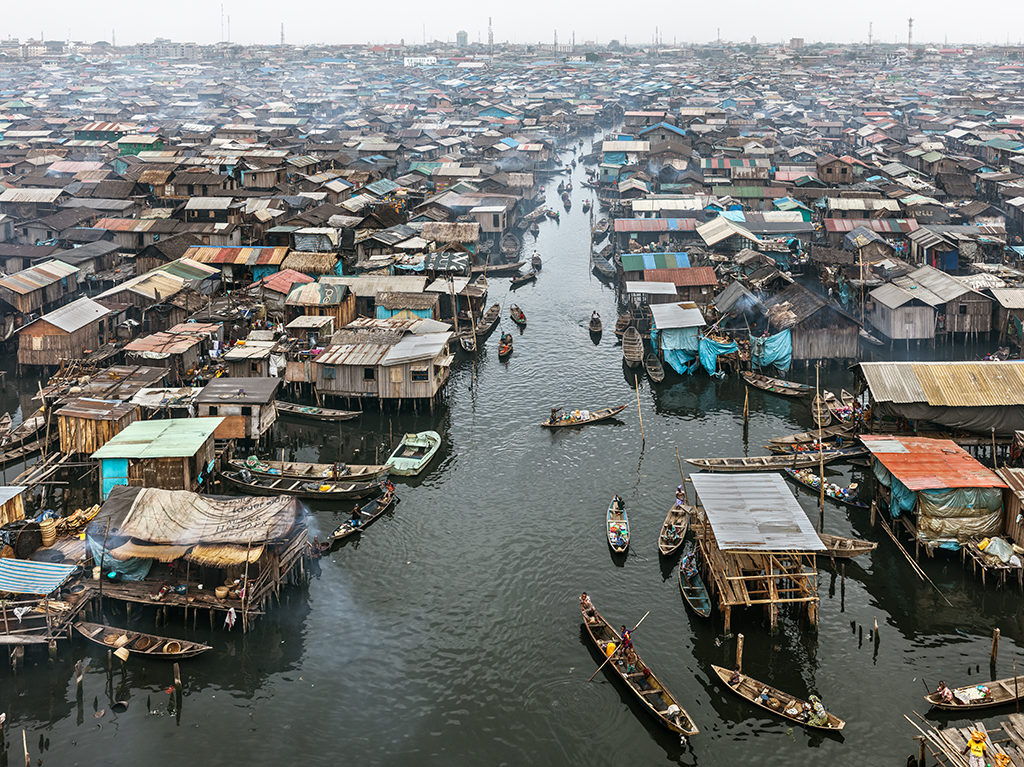 Edward Burtynsky, <em>Makoko #2, Lagos, Nigeria,</em> 2016. Pigment inkjet print, 1.48 x 1.98 m. Courtesy the artist and Nicholas Metivier Gallery, Toronto.