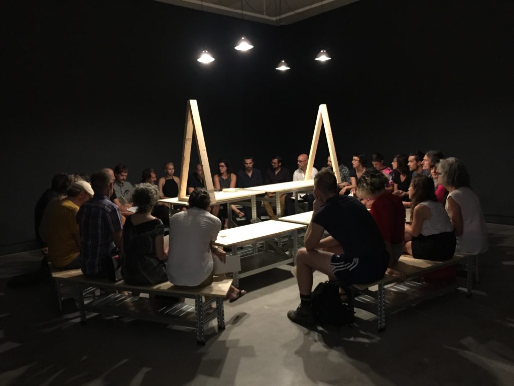 Agency, <em>Assembly Thing 002296 (Mount Whymper)</em>. Installation view, <em>Assembly (The Radical Imaginary: The Social Contract)</em>, VOX, 2018. Photo: Jean-Marc Perin.