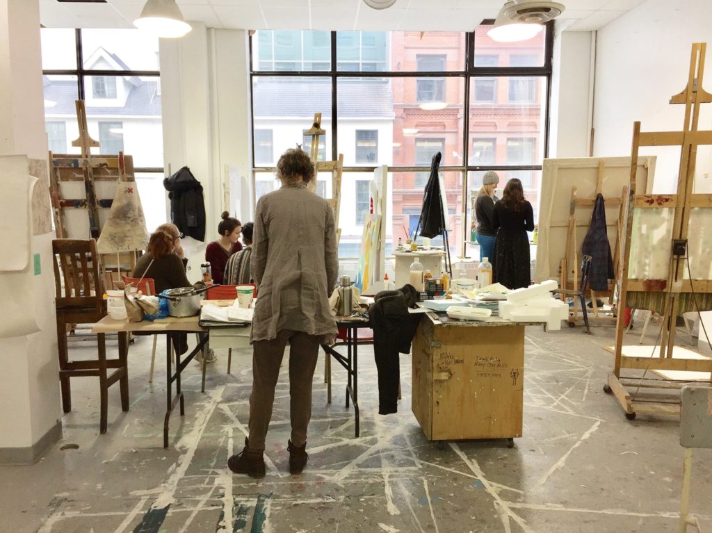 Inside a painting studio at NSCAD University. Photo: Facebook.