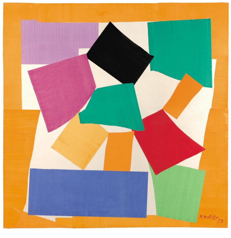 Henri Matisse, <em>The Snail</em>, 1953. Gouache on paper, cut and pasted on paper mounted on canvas, 286 x 287 cm. Courtesy Tate Britain. 