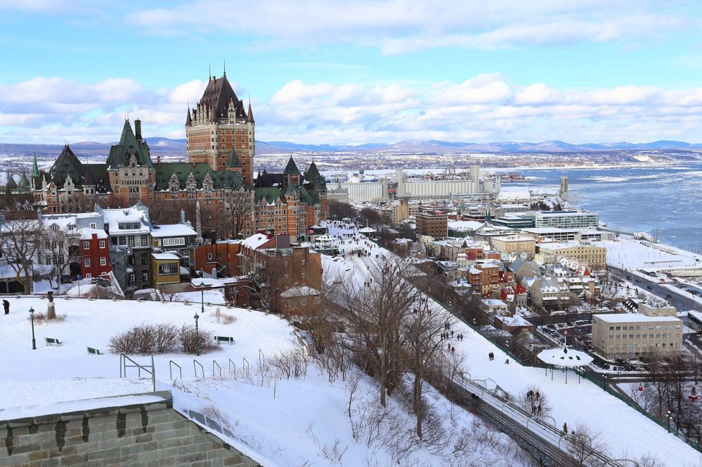 Quebec City in wintertime. Photo: Cephas via Wikimedia. Used under <a href="https://commons.wikimedia.org/wiki/File:Quebec_city_from_the_citadelle_04.jpg">a Creative Commons license</a>.