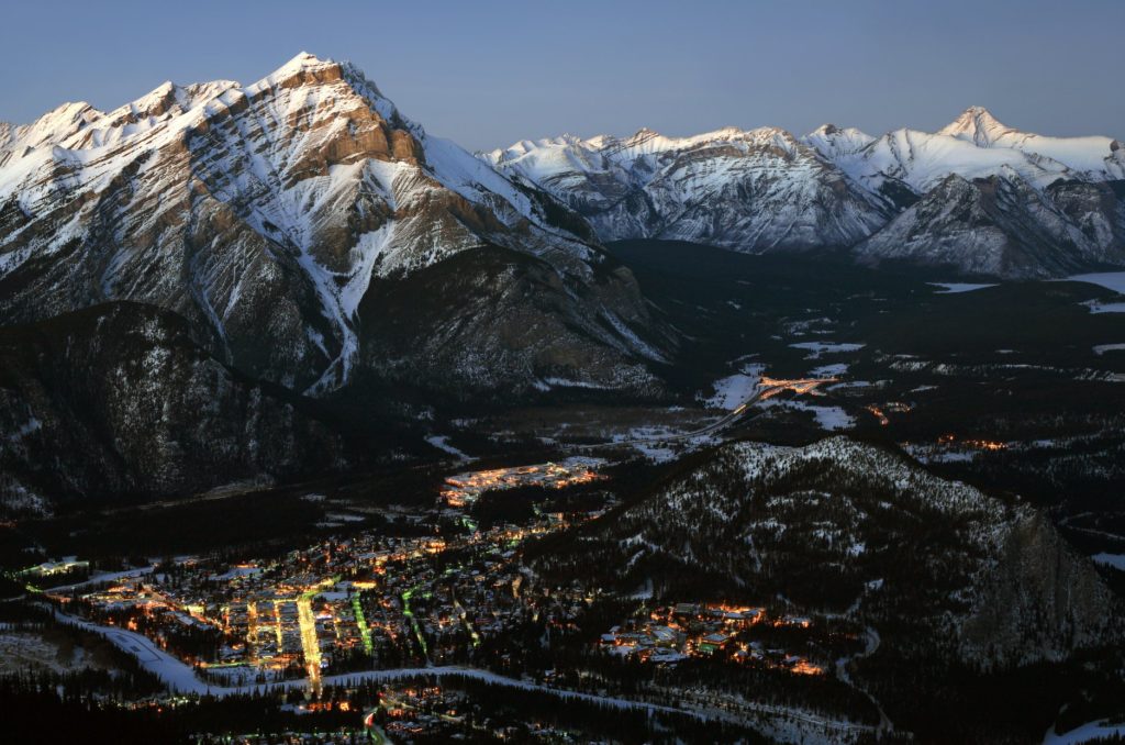 Banff from overhead. Photo: Banff Centre / Facebook. 