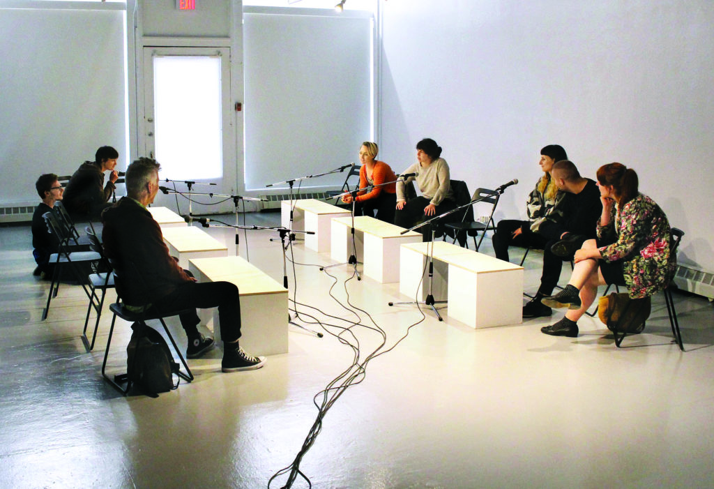 Craig Leonard’s Casting
the Conference, a five-part theatrical re-enactment of the 1970 Halifax Conference, was staged at Anna Leonowens Gallery
in June 2016.