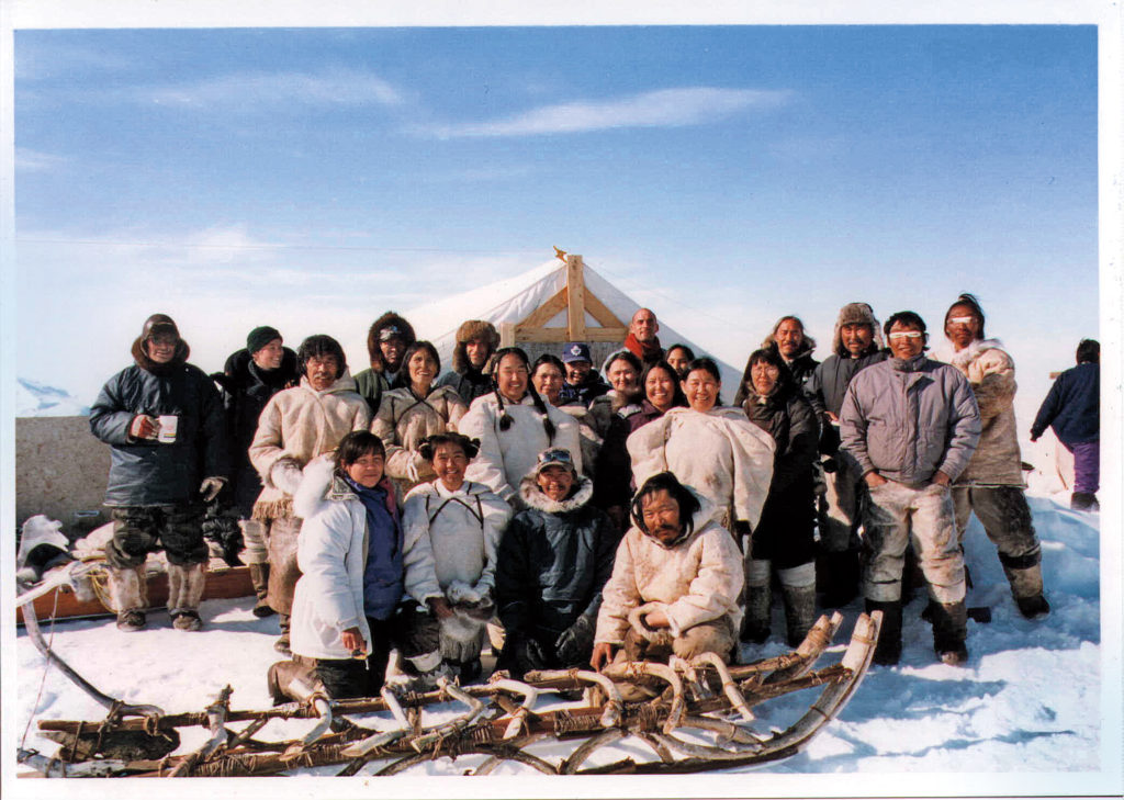 Cast and crew on the set of <em>Atanarjuat: The Fast Runner</em>. Directed by Zacharias Kunuk. 2001. Film, 174 min. Courtesy Isuma Distribution International.