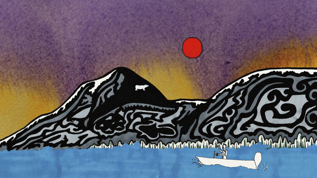 Echo Henoche, <em>Shaman</em> (still), 2017. Hand-drawn animation, 5 min. Courtesy the artist/the National Film Board of Canada.