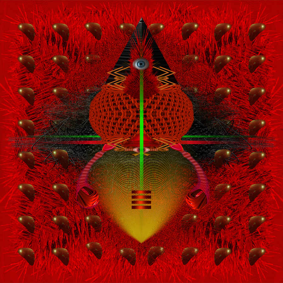 Krasi Dimtch, <em>Dubious thoughts in red disguise 1</em>, 2019. C-print on aluminium, limited edition 1/5, 20 x 20 in.