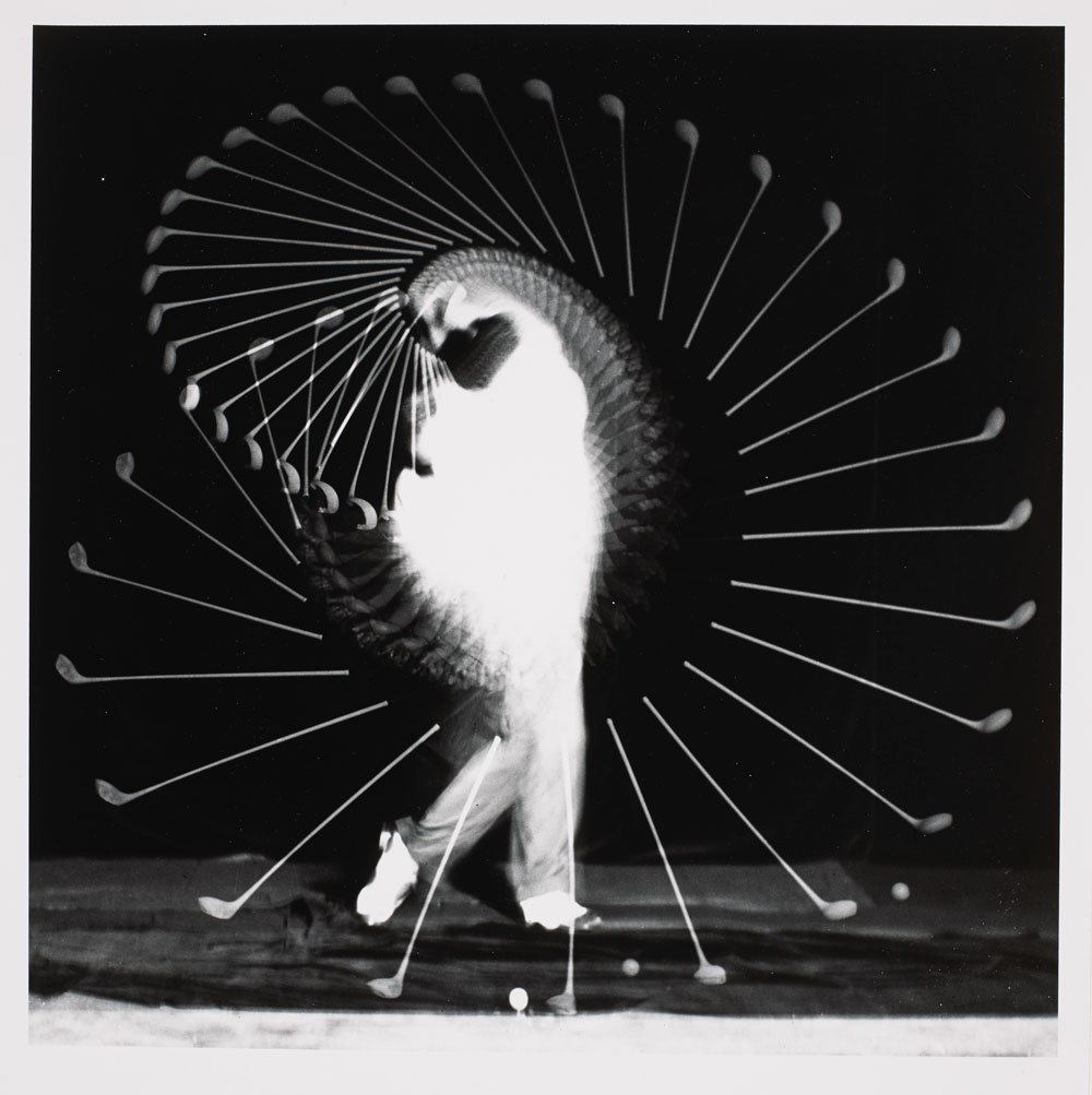 Harold Eugene Edgerton, <em>Golf Drive by Densmore</em>, 1938, printed 1977. Gelatin silver print. Collection National Gallery of Canada. © Harold Edgerton/MIT, courtesy Palm Press, Inc.