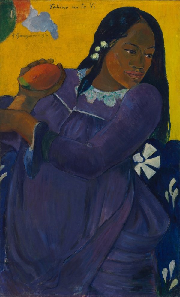 Paul Gauguin, <em>Woman of the Mango (Vahine no te vi)</em>, 1892. Oil on canvas, 73 × 45.1 cm. Baltimore Museum of Art. The Cone Collection, formed by Dr. Claribel Cone and Miss Etta Cone of Baltimore, Maryland (BMA 1950.213). Photo: Mitro Hood.