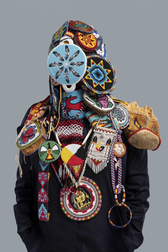 Dana Claxton's <em>Headdress-Dana</em> (2019) is one of several images of Indigenous women and their cultural belongings to be featured in the Toronto Biennial. Photo: Courtesy the artist.