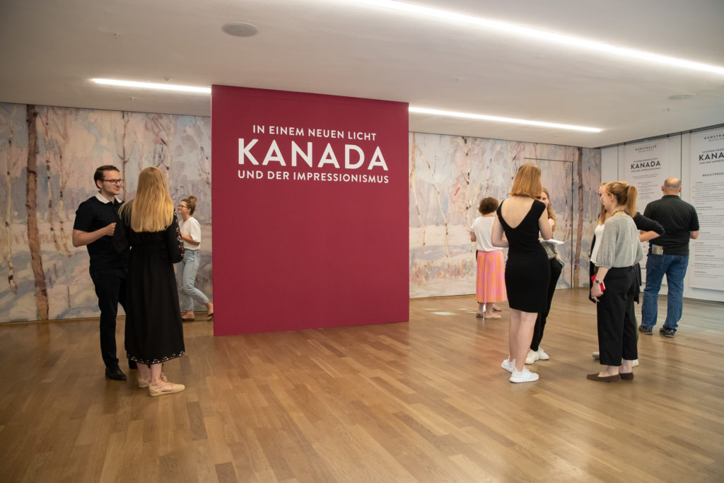 Visitors at the vernissage of “Canada and Impressionism: New Horizons” at the Kunsthalle Munich on July 18, 2019. 