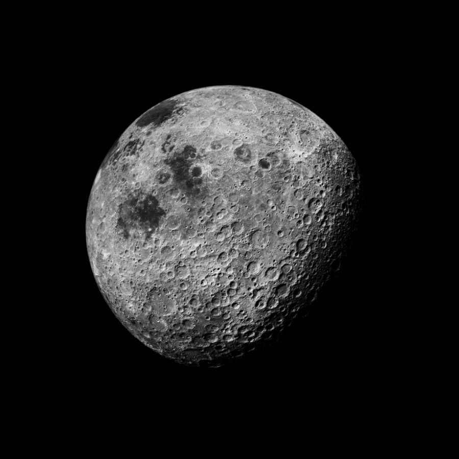 Michael Light, from the project FULL MOON, 1999

The Moon Seen From 1000 Miles, Showing Farside Highlands; Photographed by Kenneth Mattingly, Apollo 16, April 16-27, 1972

Direct-digital b/w c-print; 39.5"x39.5"; edition 50

Negative NASA; digital image ©1999 Michael Light