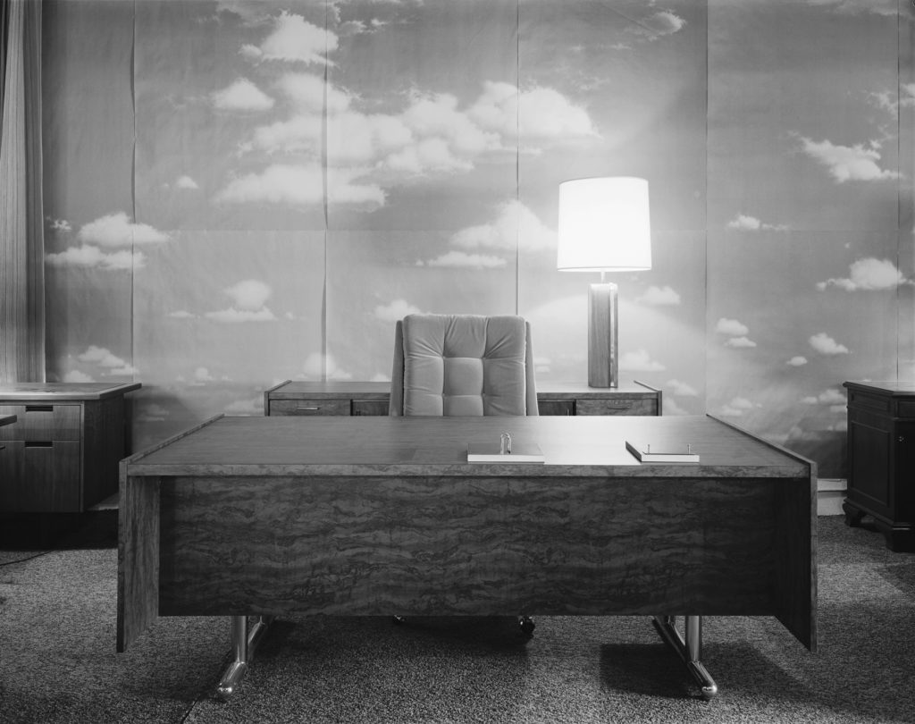 Lynne Cohen, <em>Corporate Office</em>, 1976<br>
Gelatin silver print, 20 x 24 in.<br>
Edition 19 of 20<br>
Courtesy the Estate of Lynne Cohen/Olga Korper Gallery<br>
Estimate: $10,800<br>