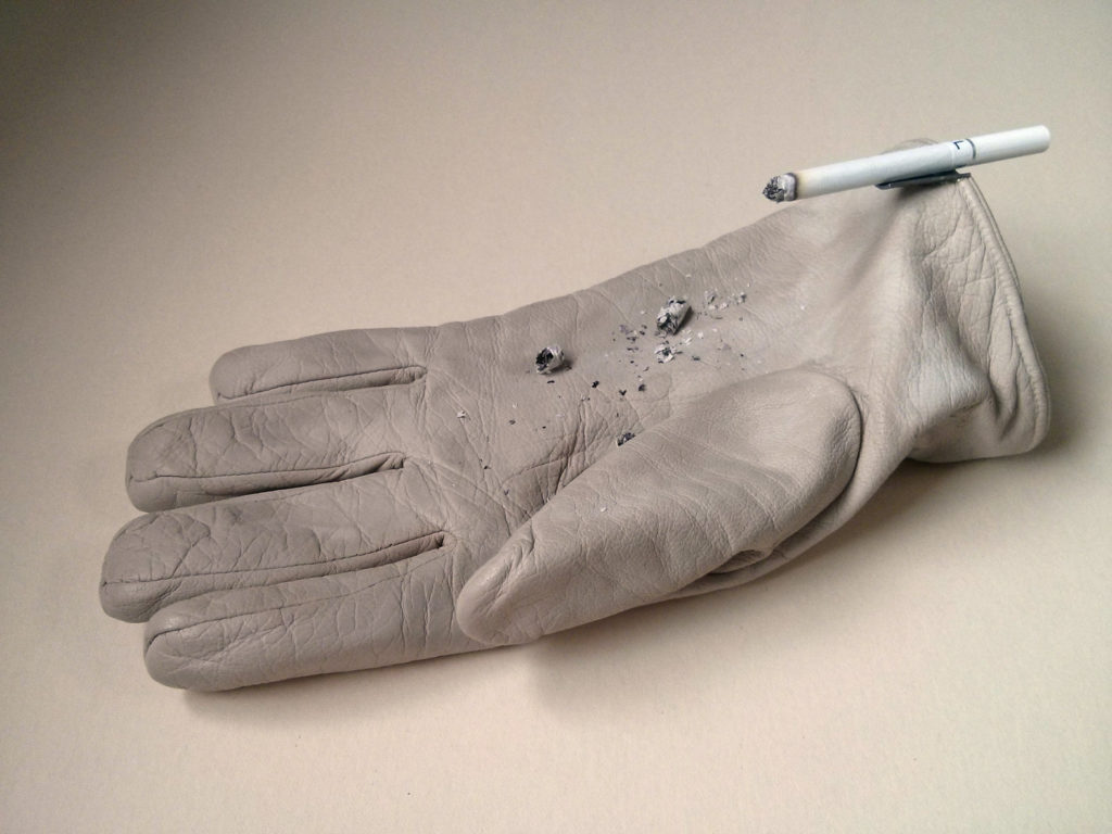 Liz Magor's <em>Leather Palm</em> (2019) was one of the key promotional images distributed for her exhibition “TIMESHARE.” Courtesy of the artist and Catriona Jeffries, Vancouver.