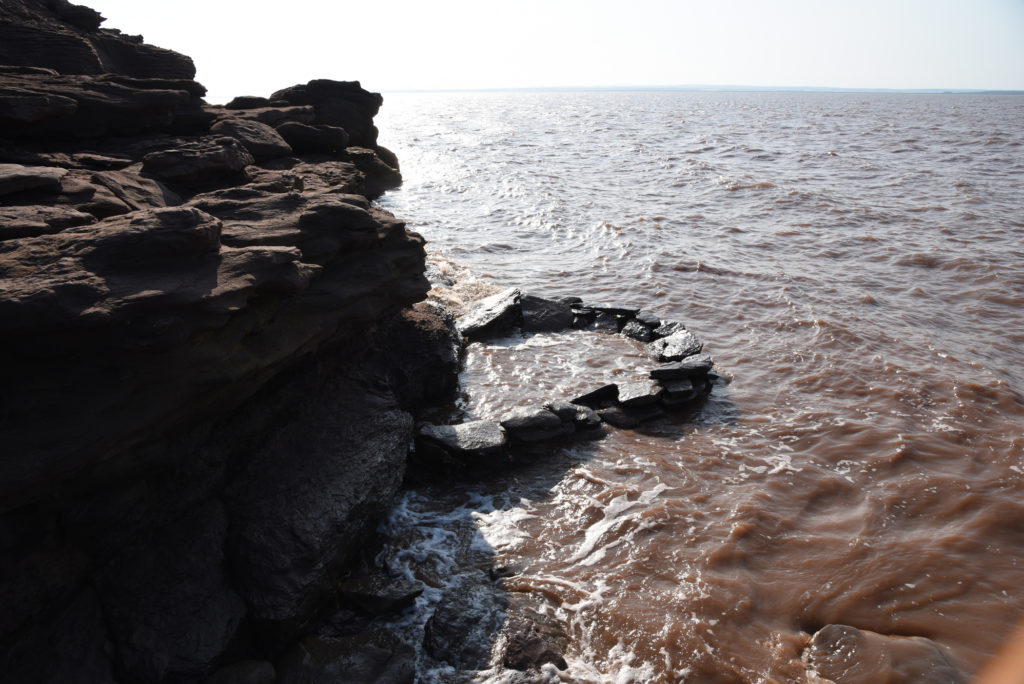 An installation by Bucky Buckler in the Bay of Fundy by Wood Point during the Ark. Photo: John Haney.