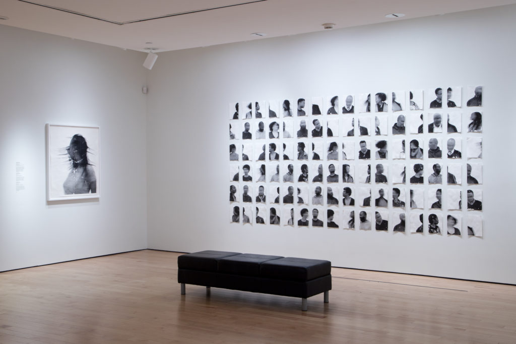 From left: Sandra Brewster, <em>Blur 18</em>, 2017; <em>Untitled</em>, 2016-2018 © Sandra Brewster and Georgia Scherman Projects. Photo: AGO.