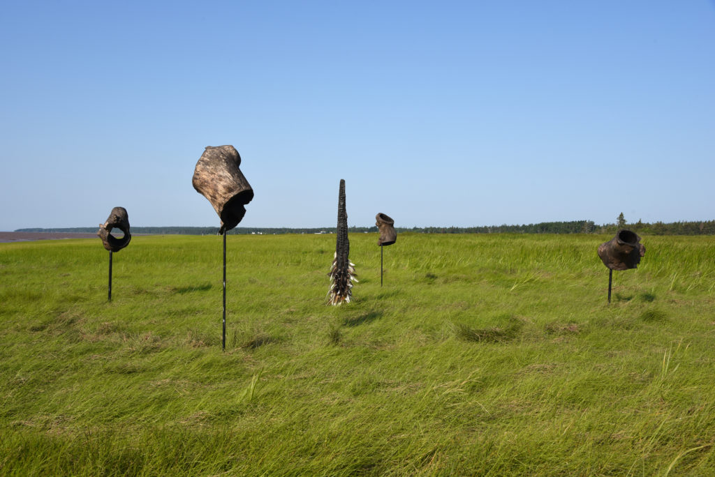 Installation by Shamus Griffith in the Ark at Wood Point, New Brunswick. Photo: John Haney. 